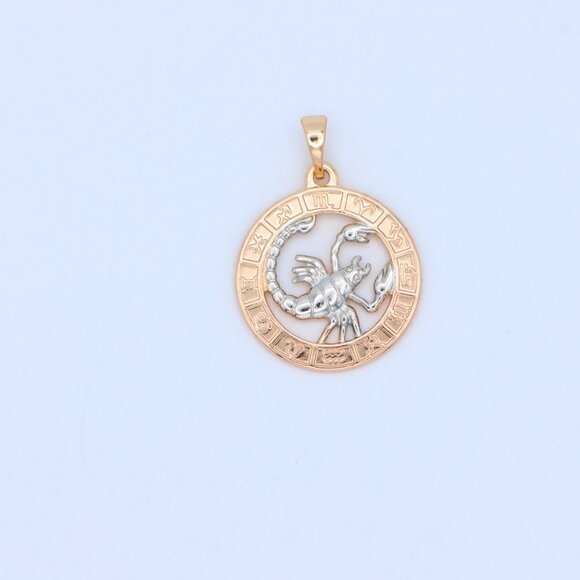 "Rose Gold Scorpio Zodiac Pendant with Intricate Scorpion Design, XPPT1454 - Picture 11 of 14
